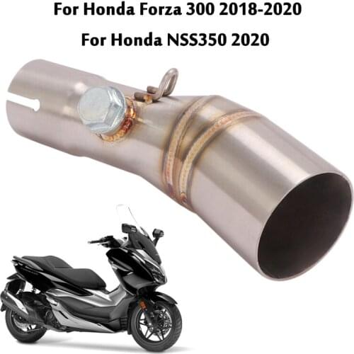 For Honda Forza300 2018-2020 / NSS350 2020 Motorcycle Exhaust Mid Link Pipe Modified Connecting Tube Slip On 51mm Stainless