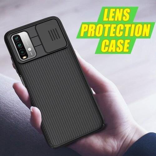For Redmi 9 Prime/9T/9 Power Case NILLKIN CamShield Case Slide Camera Cover anti-skidding dust-proof Anti-Fingerprints