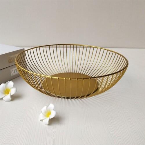 Fruit Tray Trays Kitchen Storage Rack Black White Golden Household 28 X 28 X 8 Cm Iron Art Nordic Style Three-layer Basket