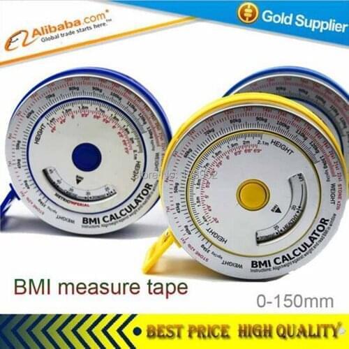 BMI measure tape BMI Calculator Health Tape Measure Mass Index with Retractable,2pcs/lot