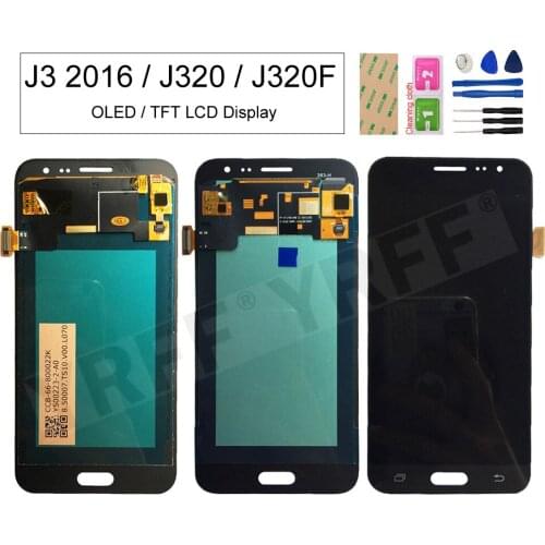 J320 LCD TFT/OLED For Samsung Galaxy J3 2016 J320 J320F SM-J320F lcd Display Touch Screen Digitizer Assembly Repair Parts