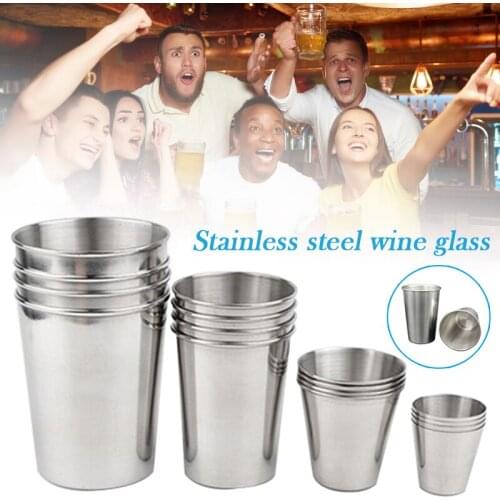 Stainless Steel Cup Portable Reusable Anti-Rust Camping Mug Drinking Mug For Travel Outdoor Camping LXY9