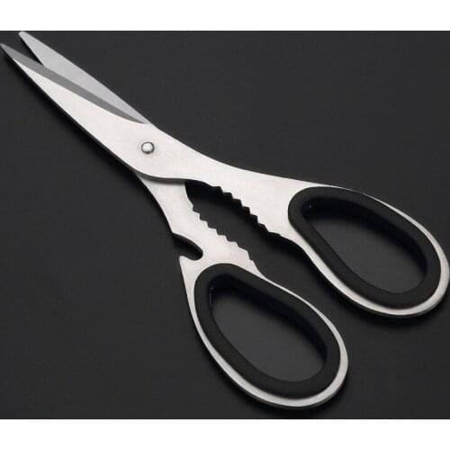 Swayboo Kitchen stainless steel multi-functional sharp scissors high quality whole steel chicken bone scissors bottle opener