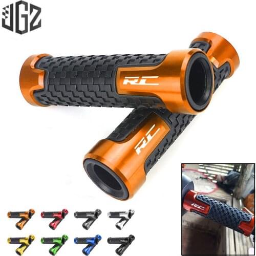 Motorcycle 22mm Handlebar Grip CNC Aluminum Rubber Gel Hand Grips for KTM RC 200 390 250 2013 2014 2015 2016 2017 2018 2019 2020