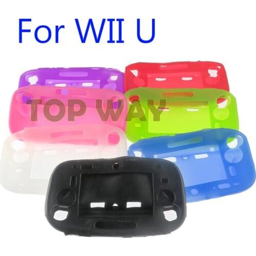 ChengChengDianWan Soft Silicone Rubber Full Body Protector For Wii U Gel Case shell Cover Skin Shell for WiiU Gamepad Controller