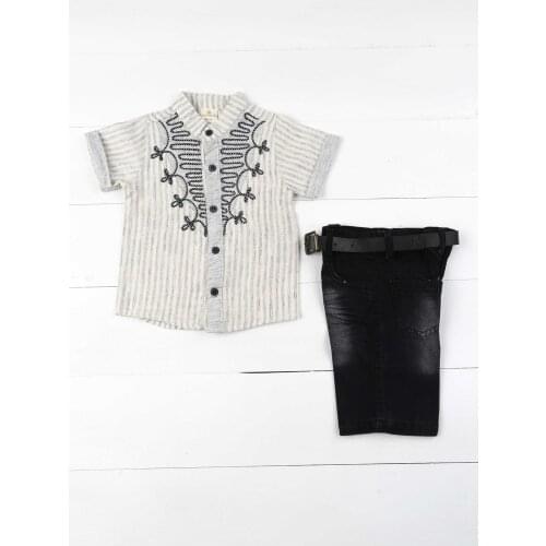 Gray Black Male Child 3 PCs Set