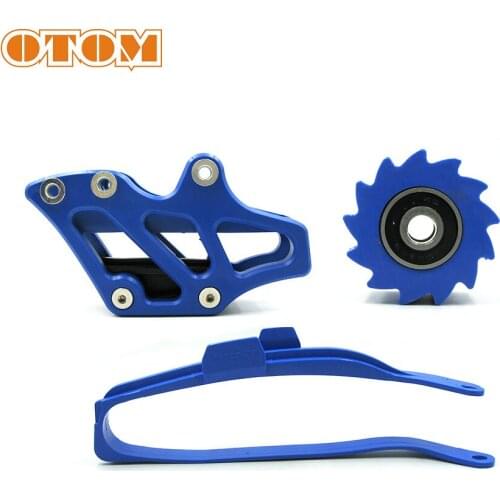 OTOM Motorcycle Chain Guide Flat Fork Protector Drive Chain 8mm 10mm Pulley Roller Slider Tensioner Wheel Guide For YAMAHA YZF