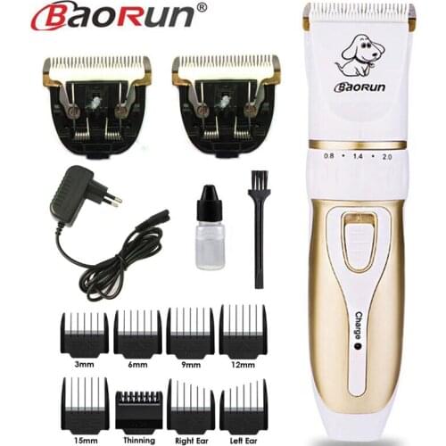 8 combs Professional Grooming Kit Rechargeable Pet Cat Dog Hair Trimmer Electric Pet Clipper Shaver Set Haircut Machine 110-240V
