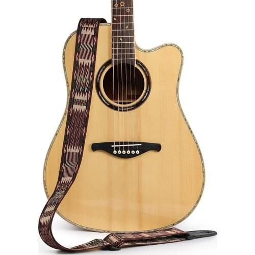 National style Adjustable 150cm Soft PU leather Ends Musical Instrument Accessories Electric Guitar Strap Belt