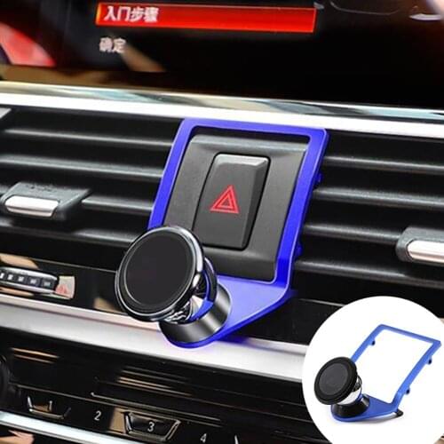 1pcs Blue Aluminum Alloy Car Air Vent Mobile Phone Holder for BMW X 3 X4 G01 G02 2018-2020 Models Accessories