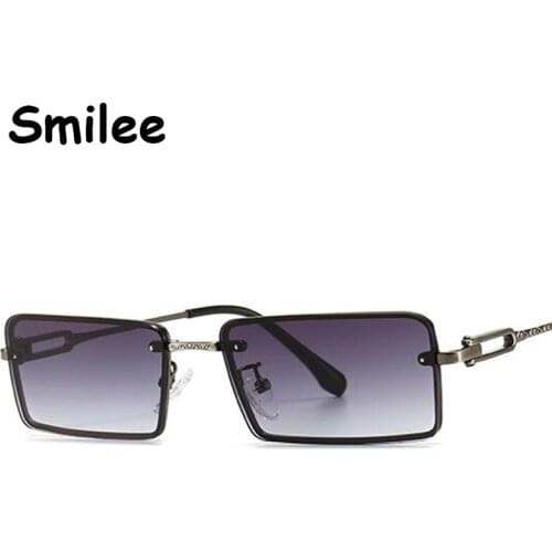 Fashion Rectangle Sunglasses womens shades Metal Frame Narrow Square Summer Small Glasses Men Modern retro Street Eyewear UV400