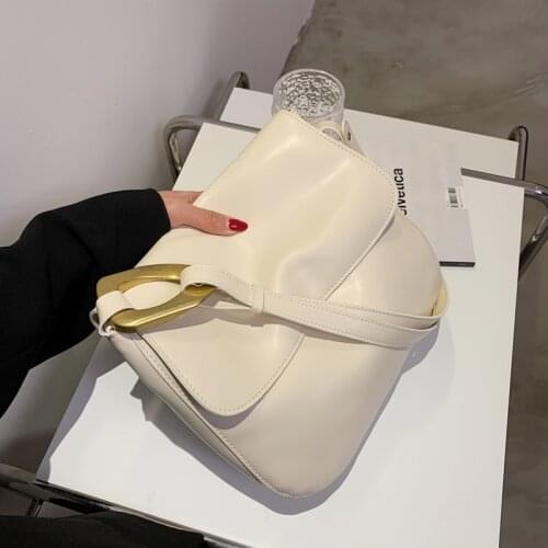 Solid color Square Underarm bag 2021 New Quality Soft PU Leather Womens Designer Handbag High capacity Shoulder Messenger Bag