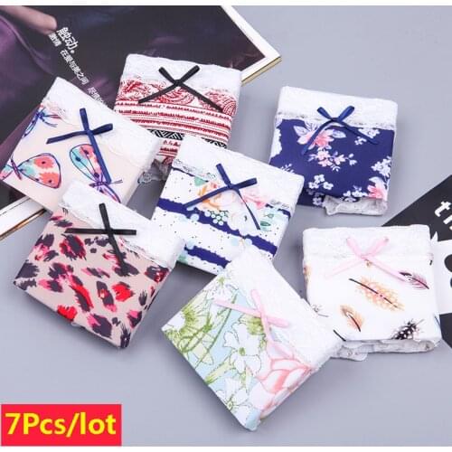 ZJX 7Pcs/lot Sexy Panties Women Lace Panties Seamless Sexy Girls Briefs Multicolor Lingerie Cute Female Pants Underpants