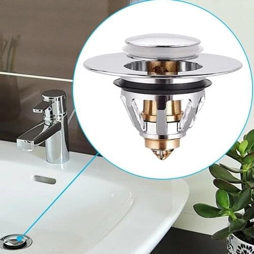 Universal Drain Strainers Bathroom Kitchen Wash Basin Core Bounce Drain Plug Sink Plug Sink & Bathtub Accessories