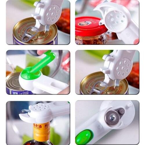 6 In 1 Universal Multi-Functional Can Bottle Jar Opener Cooking Party Tools Kitchen Dining Bar Accessories Supplies F0521