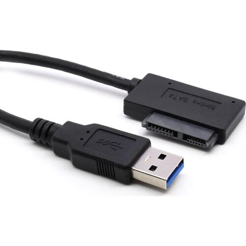 USB 3.0 to Micro SATA 7+9 16 Pin 1.8" Hard Disk Driver SSD Adapter Cable 10cm