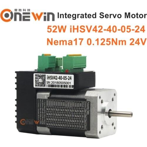 52W NEMA23 Integrated Servo Motor 4000rpm24v 0.125N.m iHSV42-40-05-24