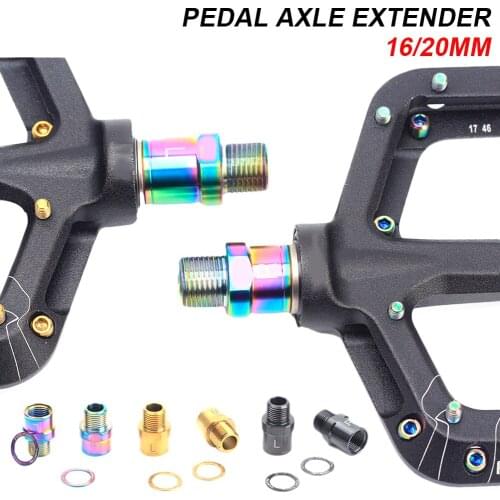 1 Pair Bike Pedal Extender Bicycle Axle Extenders MTB Road Bike Universal Pedal Adapters Spacers 16mm/20mm Cycling Accessories