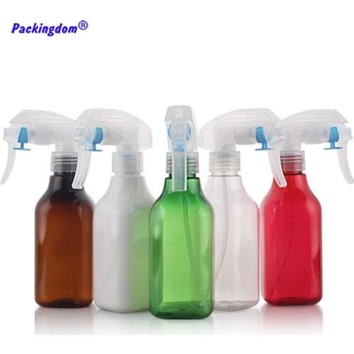 10pcs Watering Pump Atomizer White Spray Bottle DIY Plastic Container Red Trigger Bottles Empty Green Mist Sprayer Refill 200ml