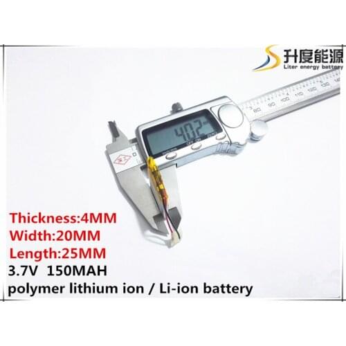 10pcs [SD] 3.7V,150mAH,[402025] Polymer lithium ion / Li-ion battery for TOY,POWER BANK,GPS,mp3,mp4,cell phone,speaker