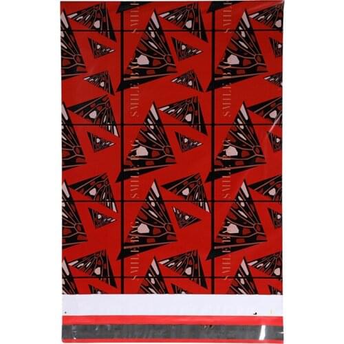 100Pcs/Lot Courier Bags Butterfly Printed Express Packaging Bag Logistics Waterproof Bag Red Plastic Envelopes Business Supplies