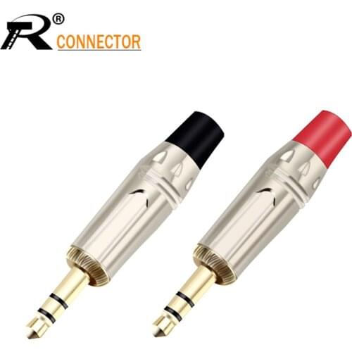 2pc Zinc Alloy Jack 3.5mm Earphone Plug With Tail 3pole Stereo Male Wire Connector for Audio Mic Conector