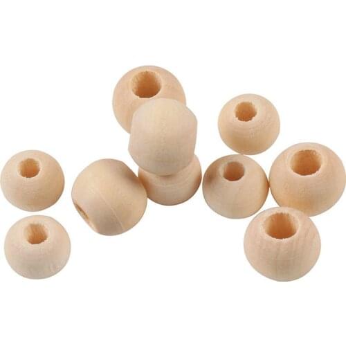 20pcs 18mm Wooden Beads Unfinished Wood Beads for Craft, Garland, Farmhouse Decor, Jewelry Making, and DIY Crafting