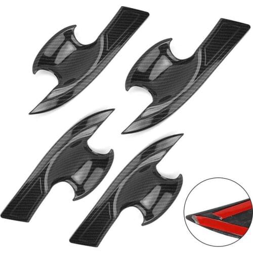 4pcs Exterior Door Handle Bowl Trim Frame Carbon Fiber Style Fit for Honda Civic 10th 2019 Car accessories