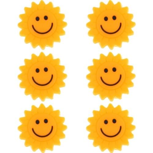 6 Pieces Smiling Tennis Racquet Vibration Dampener Shock Absorbers Set