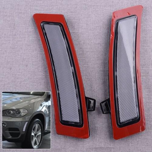63147274432 1 Pair Front Bumper Reflector Side Marker Light Fit for BMW E70 X5 xDrive35d xDrive35i xDrive50i 2013 2012 2011