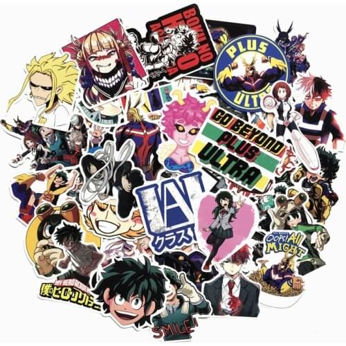 70PCS My Hero Academia Logo pattern Sticker toys trunk bedroom paste Gift For Kids