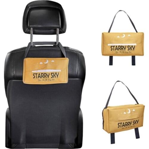 Car Tissues Case Holder Hanging Storage Tissue Box Car Accessories Universal Cover Pumping Paper Container Organizer