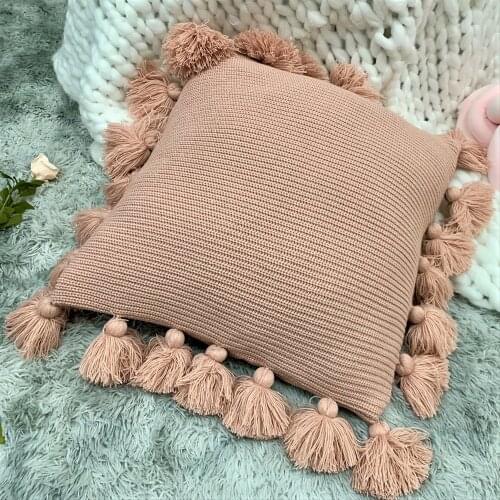 Tassels Bohemia Macrame Pillowcase Cushion Cover Sofa Bedroom Decor Throw Cover Ethnic Pillow Case Modern Chair Cushions 45x45cm
