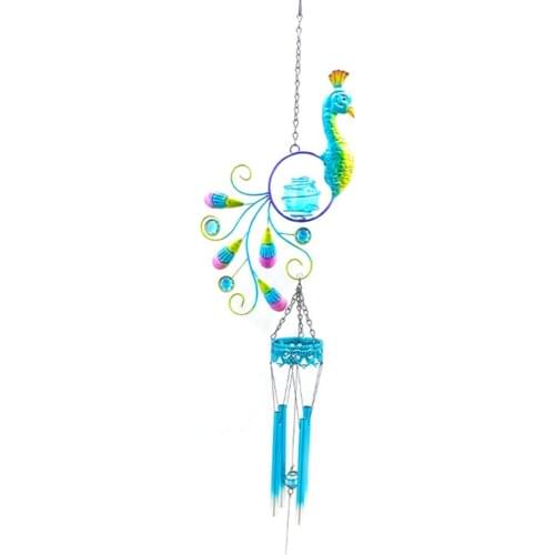 Wind Chimes Decorations Garden Lights Warm White Gifts For Mom Women Wife Solar Hummingbird Hanging Decorative Butterfly LED