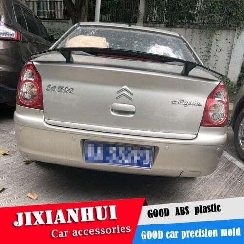 For Citroen Elysees Spoiler 2006-2018 Elysees Spoiler TF ABS plastic Material Car Rear Wing Color Rear Spoiler