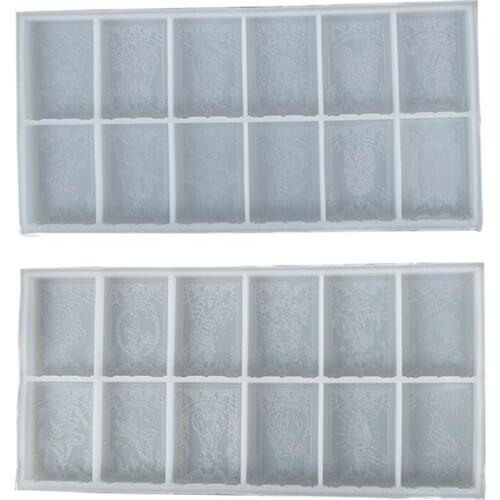 Tarots Card Resin Mold Silicone Mold for Resin Casting Epoxy Molds for DIY Personalized Tarots Card Games Resin Jewelry