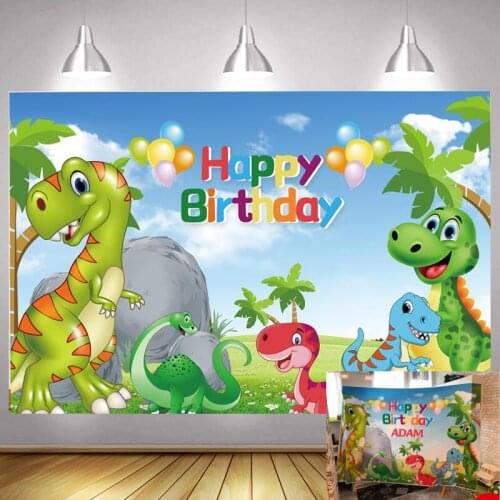 Jurassic World Dinosaur Photo Backdrop Boys Jungle Animal Forest Happy Birthday Party Decoration Photography Backgrounds Banner