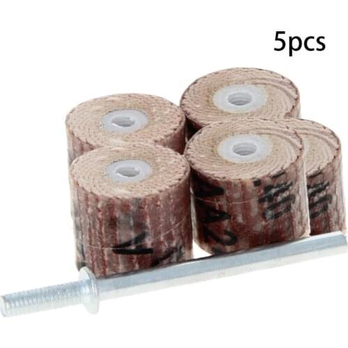 Hot 2/5/8pcs Φ12*12 Flap Wheels With A Shank 3mm Connecting Rod Alumina Grit 80/120/180/240/320/400/600 Louver Grinding Head