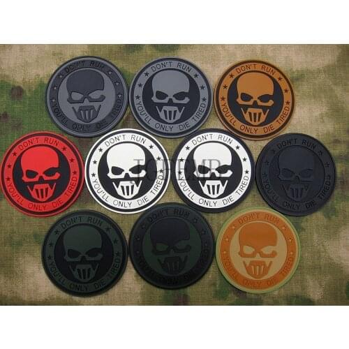 U.S. NAVY Seal Team Don't Run You'll Only Die Tired Tactics 3D PVC patch