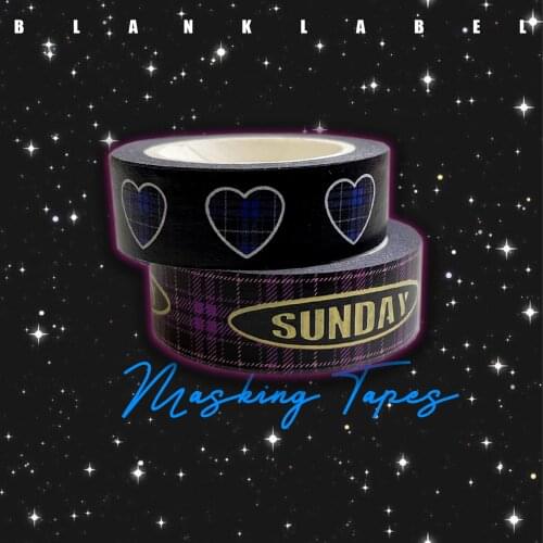 Vintage Purple Blue Plaid number Washi Tape DIY Scrapbook School Supplies Stationery Holiday Gift Wrapping Stickers Tape