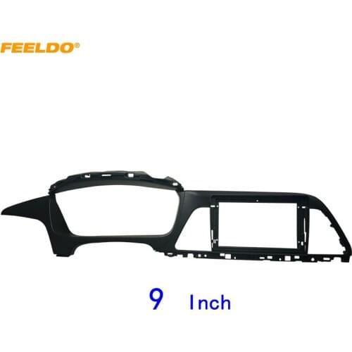FEELDO Car 2Din Audio Face Plate Fascia Frame For Hyundai Sonata 9th 2015 9“ Big Screen Radio Stereo Panel Dash Mount Refitting