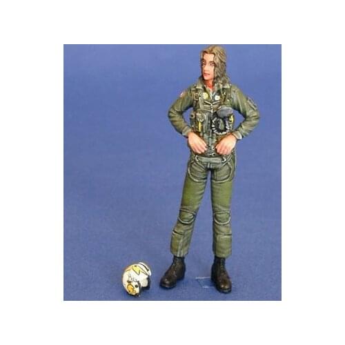 1/35 scale beautiful female pilot Resin Model Kit figure Free Shipping
