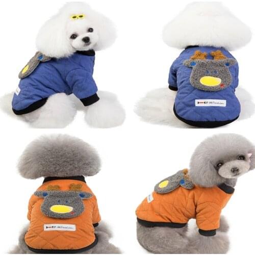 Cute Pet Cat Dog Clothes Winter Pet Coat Warm Cat Hoodie Clothes For Small Dog Pets Clothing Soft Pet Apparel French Bulldog Pug