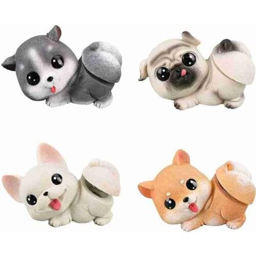 Resin Dog Model in Car Decoration Accessories Interior Woman for Girls Auto Home Cute Figurines Vehicle Ornament Dropshipping