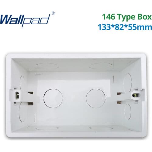Mounting Box for 146*86mm Wall Switch and Socket Wallpad Cassette Universal White Wall Back Junction Box