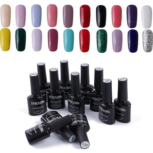 Tfscloin Gel Polish Set 4PCS/lot Varnishes For Nails Manicure Nail Art Gel Nail Polish Autumn Colors Coat semi permanent enamel