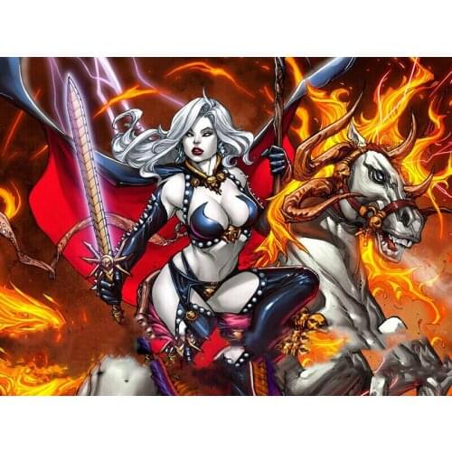 Wall Art Home Fight Sexy Black Girl Decor Hd Print Modular Pictures Posters Fire Canvas Painting For Bedroom Artwork No Frame