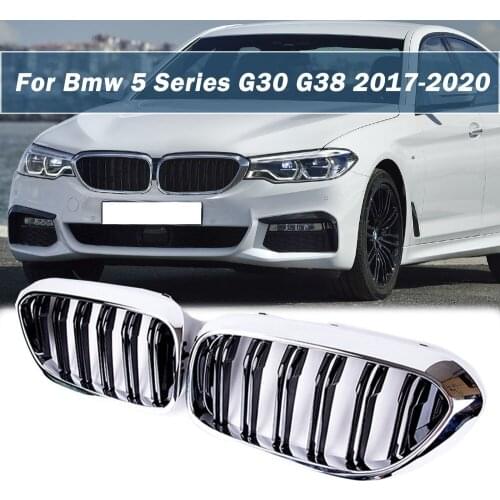 Front Racing Kidney Grille For Bmw New 5 Series G30 G38 525I 530I 540I 550I 17-20 M-Performance Bumper 2 Slat Grill Replacemt