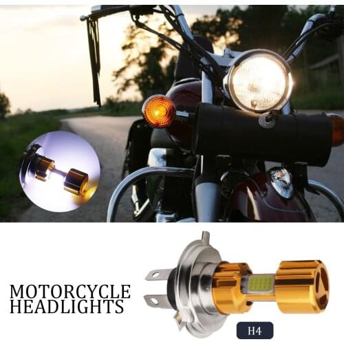 12V 16W H4 LED 3 COB Motorcycle Headlight Bulb 2000LM 6000K Hi/Lo Beam Light Motorcycle Parts