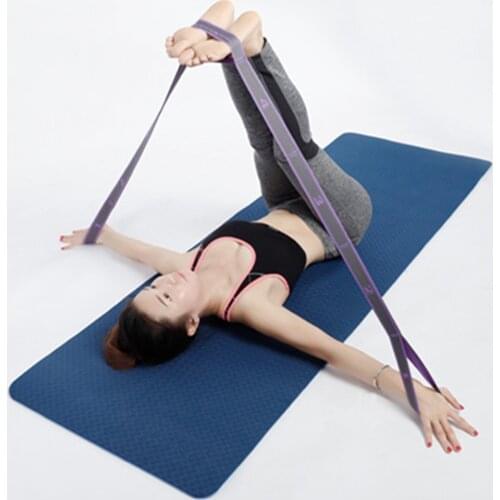 GYM Fitness Exercise Resistance Bands Yoga Pull Strap Belt Polyester Latex Elastic Latin Dance Stretching Band Loop Yoga Pilates